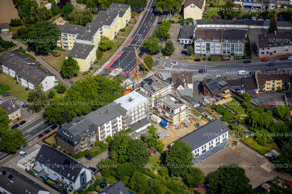 Muelheim220802625 | Luftbild, Baustelle und Neubau Wohnanlage Mellinghofer Straße, Dümpten, Mülheim an der Ruhr, Ruhrgebiet, Nordrhein-Westfalen, Deutschland