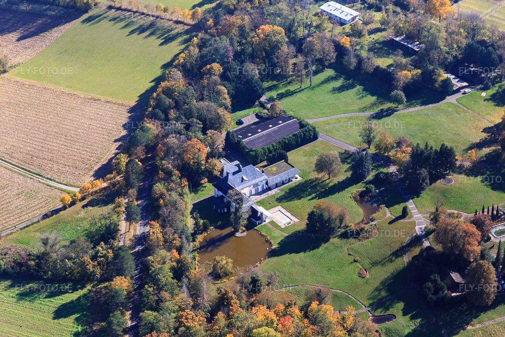 Luftbild: Villen am Rittnerthof im Ortsteil Durlach in Karlsruhe im Bundesland Baden-Württemberg in Deutschland. Foto: IMG_129871.jpg vom 24.10.2021 durch Werner Riehm/FLY-FOTO.de