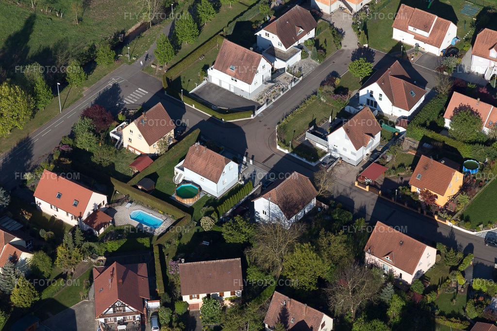 Aerial view: View of the town in the district Altenstadt in Wissembourg in the state Bas-Rhin, France.Photo: IMG_099281.jpg taken on 04/30/2017 by Werner Riehm/FLY-FOTO.comResolution of the original: 5472 x 3648 px
