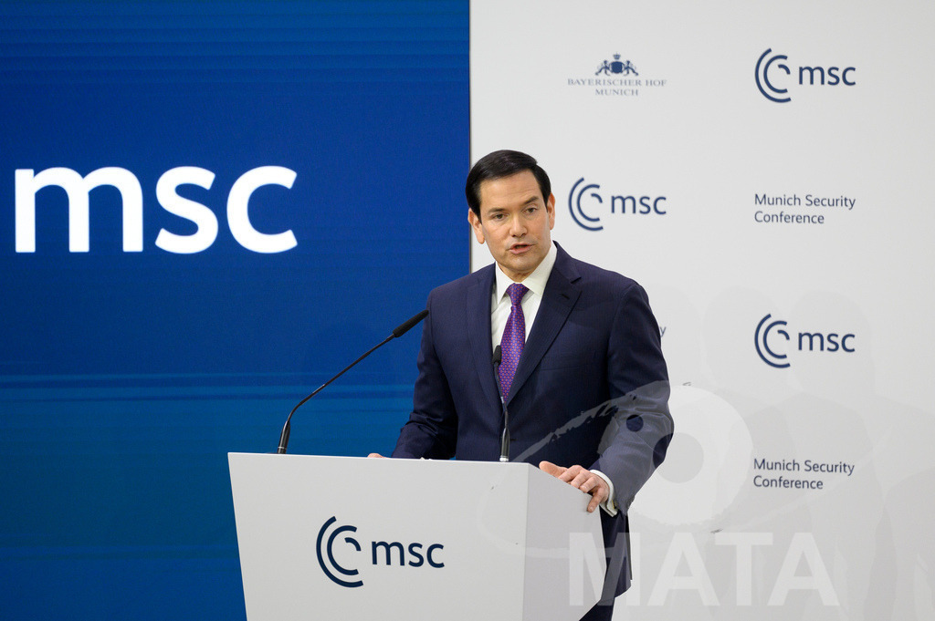 _DWI4213 | Politiker Marco Rubio (REP), Außenminister der Vereinigten Staaten von Amerika, spricht auf der Münchner Sicherheitskonferenz 2026. München, 14.02.2026 Bayern Deutschland - Realisiert mit Pictrs.com