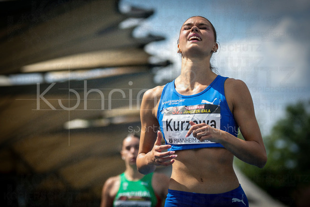 Juniorengala 2026; Mannheim, 14.06.2026 | MANNHEIM, GERMANY - JUNE 14, 2026 : Shira Kurzawa (GER/LAC Erdgas Chemnitz) competing in the 100m hurdles U20 during the Juniorengala 2026 at Michael-Hoffmann-Stadion on June 14, 2026 in Mannheim, Germany.