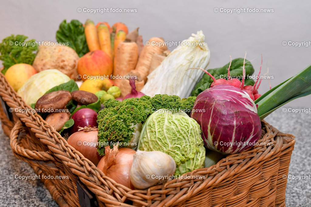 Biohof Berner_ Pupping_ 28.02.2023-30 | 28.02.2023, Pupping, AUT, Biohof Berner, im Bild Gemuesekorb