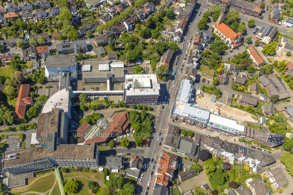 Hamm250504158 | Luftbild, Seniorencampus Baustelle mit Neubau an der Werler Straße, Evangelisches Krankenhaus und Johanniter-Kliniken Hamm GmbH Werler Straße, Mitte, Hamm, Ruhrgebiet, Nordrhein-Westfalen, Deutschland