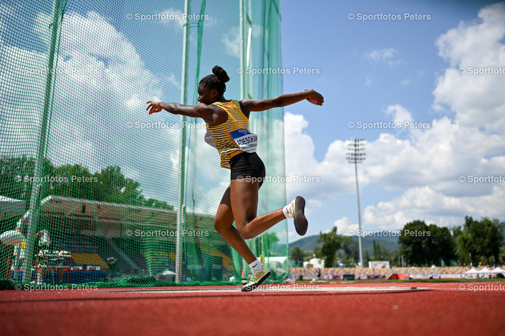 U18 EM - Tag 4_80 | European Athletics U18 Championships am 21.07.2024 in Banska Brystica; Diskuswurf, Favour Adesokan. Foto: Kai Peters - Realisiert mit Pictrs.com