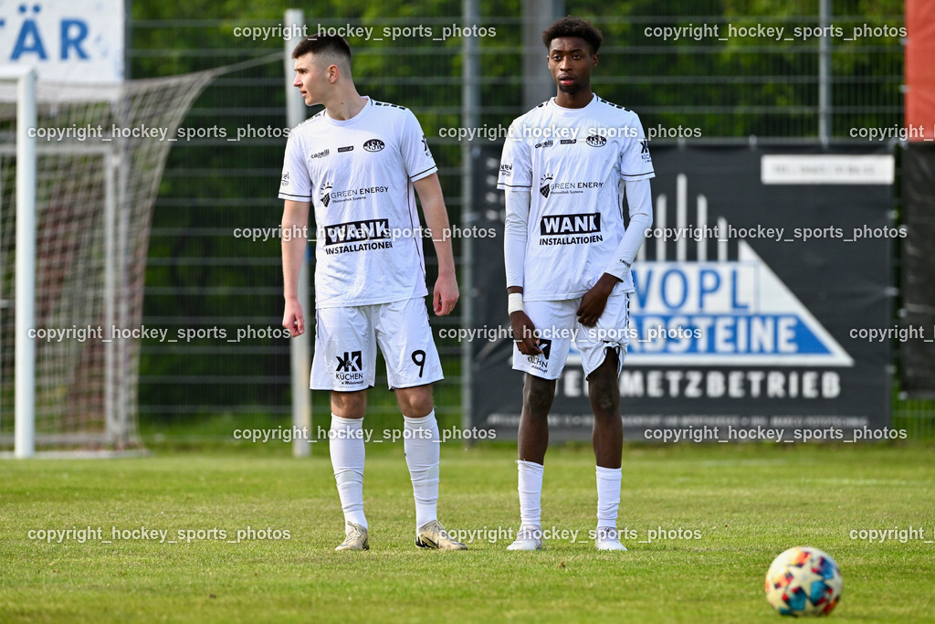 ASK Klagenfurt vs. SK Vorwärts Steyr 21.4.2024 | #16 Mersei Dieu Nsandi ASK Klagenfurt, #9 Denis Sinanovic ASK Klagenfurt, ASK Klagenfurt vs. SK Vorwärts Steyr 21.4.2024, ASK Klagenfurt vs. SK Vorwärts Steyr am 21.04.2024 in Klagenfurt (ASK Sportzentrum Fischl), Austria, (Photo by Bernd Stefan)