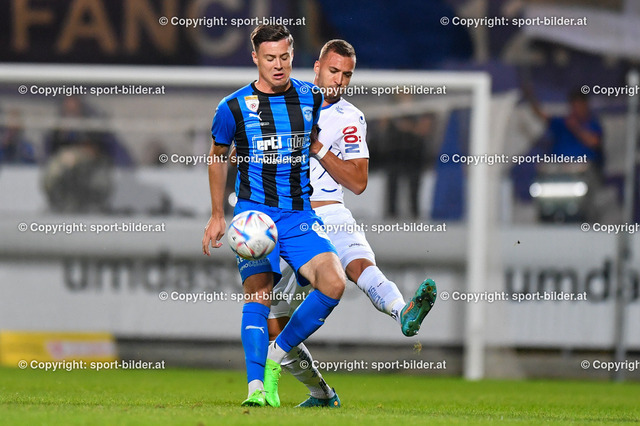 AUT, 2.Liga, SKU Amstetten vs FC Blau Weiss Linz | 03.09.2022, Ertl Glas Stadion Amstetten, AUT, 2.Liga, SKU Amstetten vs FC Blau Weiss Linz, im Bild Stefan Feiertag (Amstetten) vs Lukas Tursch (Blau Weiss Linz)


// Admiral 2. Liga Match between SKU Amstetten and FC Blau Weiss Linz  in Amstetten, Austria on 2022/09/03
