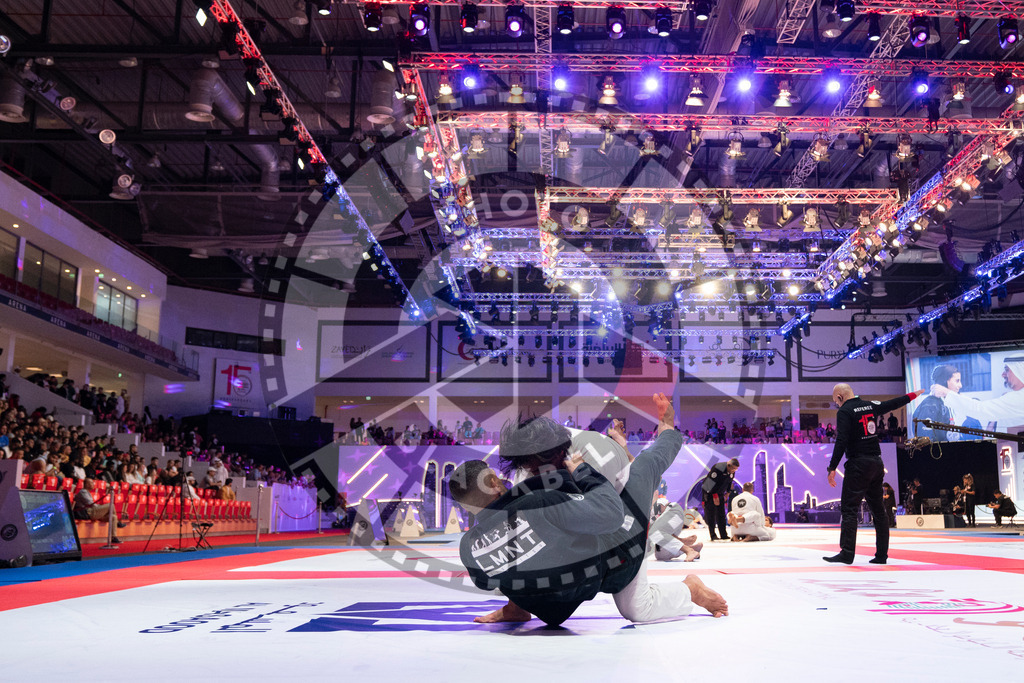 20231107PBB4920 | Fighters compete during the AJP World Master Championship in the Mubadala Arena in Abu Dhabi, Arab United Emirates, on November 7, 2023.