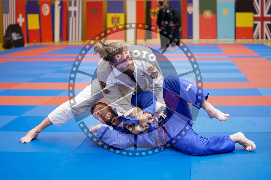 20240203PBB07736 | Fighters compete during the Brazilian Jiu-Jitsu Championship of the AJP Tour in Maintal by Frankfurt am Main, Germany, on February 2, 2024.