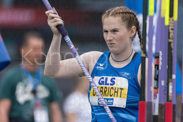 Deutsche Leichtathletik-Meisterschaften; Bochum-Wattenscheid, 26.07.2026 | Julia Ulbricht (1. LAV Rostock), Speerwurf; Deutsche Leichtathletik-Meisterschaften am 26.07.2026 im Lorheide-Stadion, Bochum-Wattenscheid (Nordrhein-Westfalen).