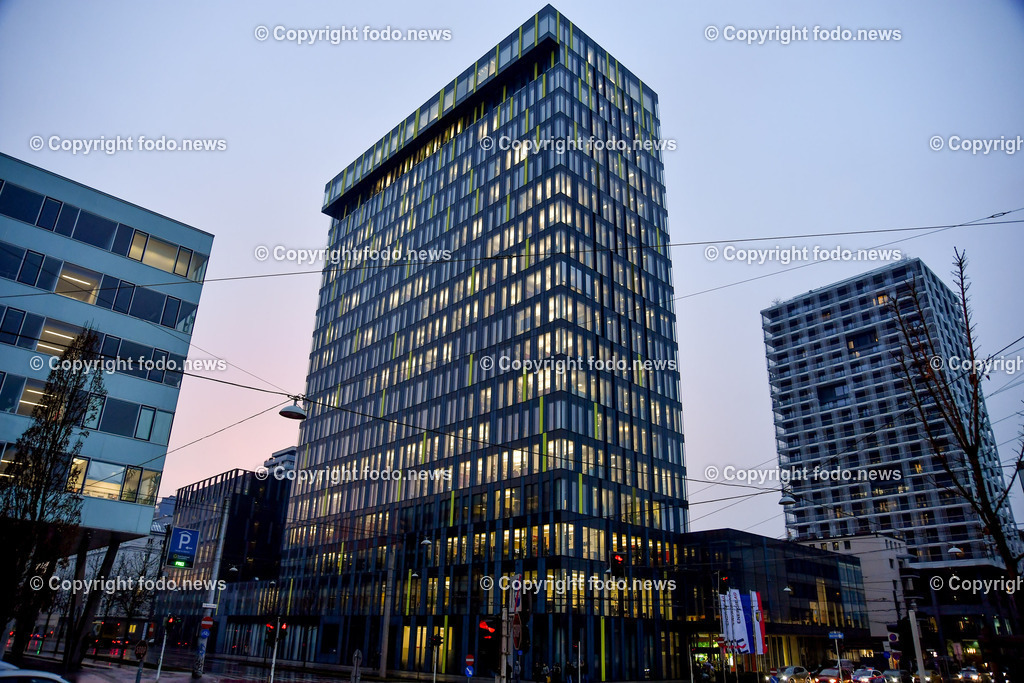 Energie AG Tower_ 14.12.2022-8 | 14.12.2022, Linz, AUT, Energie AG Tower, im Bild Energie AG Tower, Haus, Hochhaus, Buerogebaeude, Zentrale