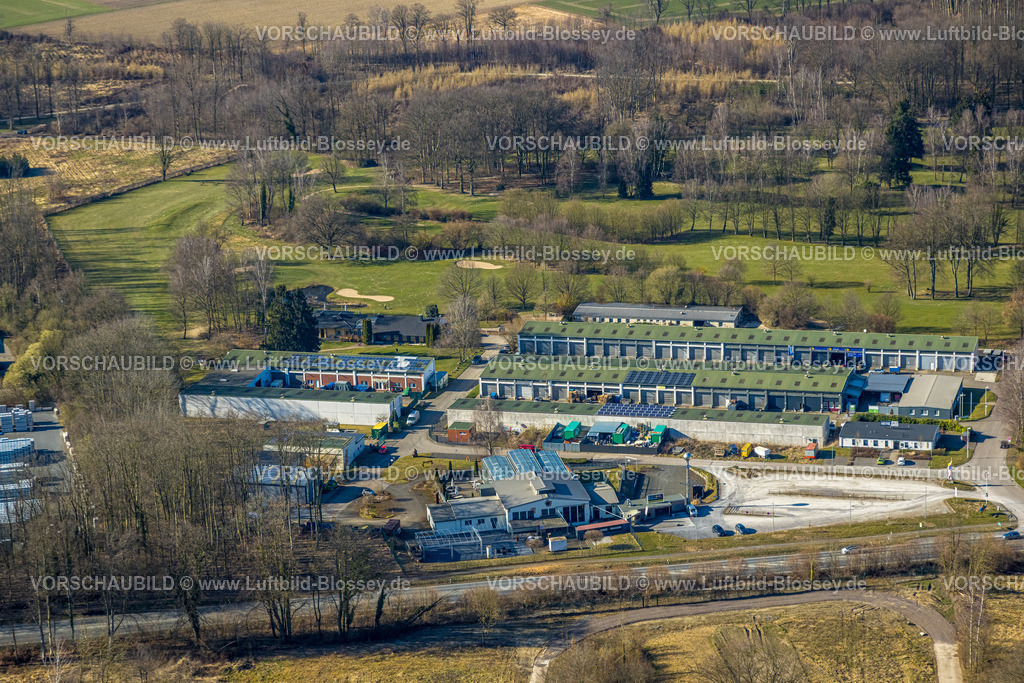 Wickede250305825 | Luftbild, Gewerbegebiet Westerhaar, Garagenplätze Am Golfplatz, an der Bundesstraße B63, Waltringen, Ense, Soester Börde, Nordrhein-Westfalen, Deutschland