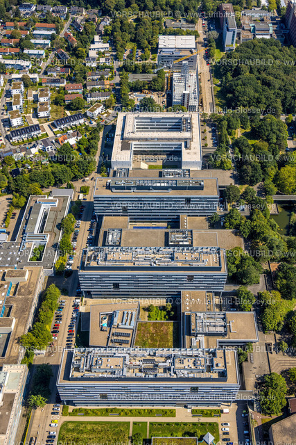 Bochum240816122 | RUB Ruhr-Universität Bochum, Baustelle an Gebäuden der Nordstraße und Südstraße Querenburg, Bochum, Ruhrgebiet, Nordrhein-Westfalen, Deutschland