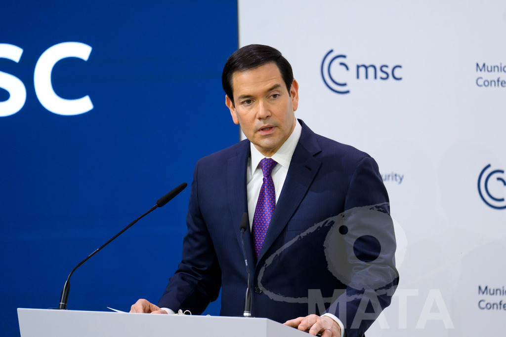 _DWA7339 | Politiker Marco Rubio (REP), Außenminister der Vereinigten Staaten von Amerika, spricht auf der Münchner Sicherheitskonferenz 2026. München, 14.02.2026 Bayern Deutschland - Realisiert mit Pictrs.com