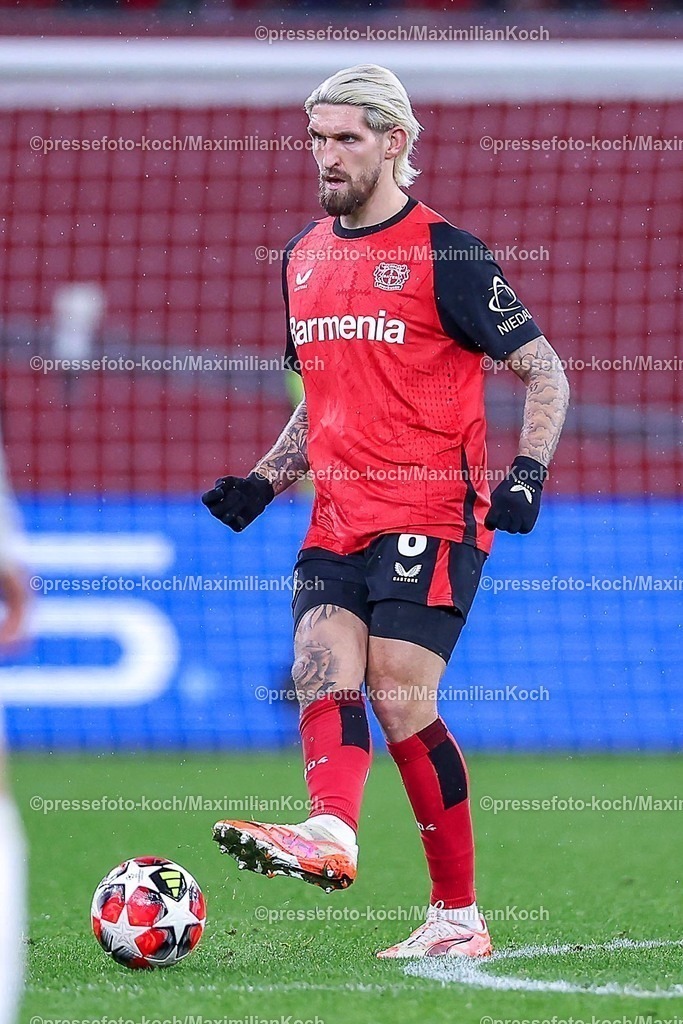 UCL29012502303 | 29.01.2025, Fußball, Bayer 04 Leverkusen - AC Sparta Prag, UEFA Champions League, 8. Spieltag, BayArena, Saison 2024 2025: Robert Andrich (Bayer04 Leverkusen #8)