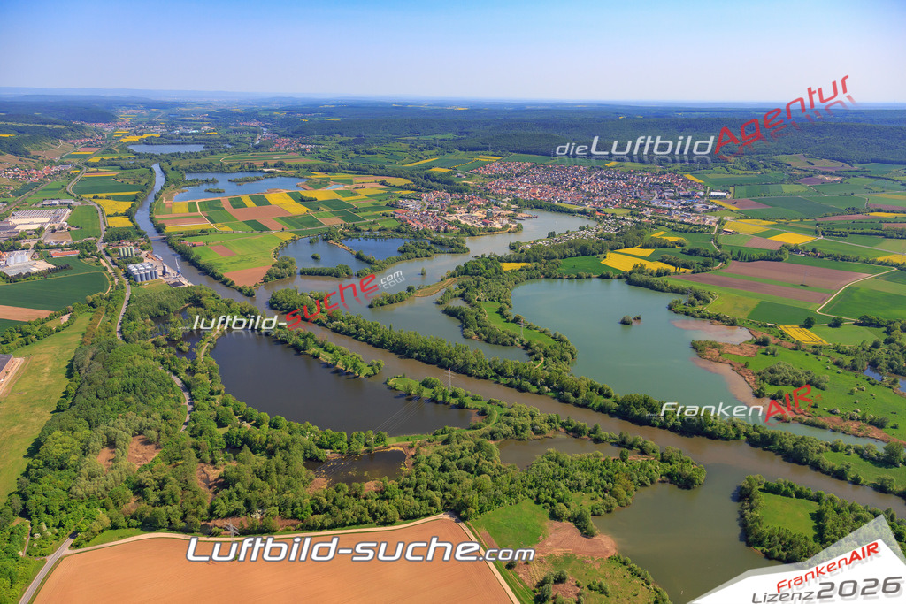 aktuelles Luftbild von  Sand-am-main - Luftaufnahme wurde 2018 von https://frankenair.de mittels Flugzeug (keine Drohne) erstellt.