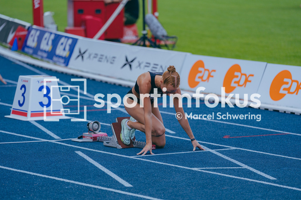Deutsche Meisterschaften der Frauen und Männer 2026 | Victoria Giehler, SC DHfK Leipzig, 400 Meter Hürden, Halbfinale,  Deutsche Meisterschaften der Frauen und Männer 2026, Lohrheidestadion Bochum-Wattenscheid, 25.07.2026. Foto: Marcel Schwering / sportimfokus - Realisiert mit Pictrs.com