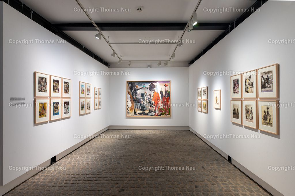 01_Neo_Rauch_Museum_Bensheim | 6.7.2024, bbe, Museum Bensheim, Ausstellung Neo Rauch "im Papiergrund", ,, Bild: Thomas Neu