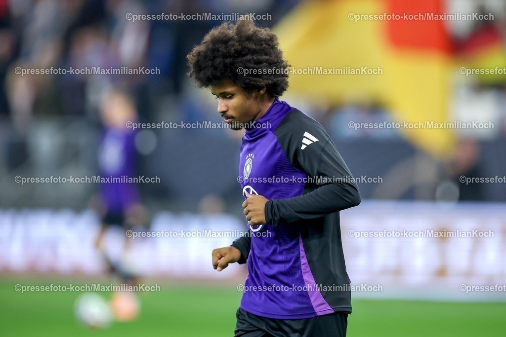 DFB10102501051 | 10.10.2025, Fußball, Länderspiel, Deutschland - Luxemburg, UEFA WM-Qualifikation, 2025/2026, Gruppe A, PreZero Arena in Sinsheim: Karim Adeyemi (GER #14) DFB regulations prohibit any use of photographs as image sequences and or quasi-video.