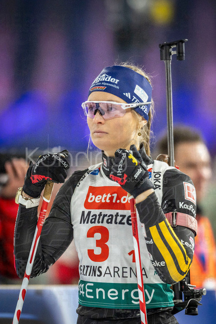 bett1.de WTC Biathlon auf Schalke, 28.12.2025 | Marlene Fichtner (Team Deutschland 2) bei der World Team Challenge (bett1.de WTC Biathlon auf Schalke) am 28.12.2025 in der Veltins-Arena in Gelsenkirchen (Deutschland). 