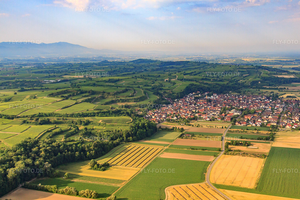 Luftbild: Ortsansicht aus Norden in Merdingen im Bundesland Baden-Württemberg in Deutschland. Foto: IMG_68206.jpg vom 19.06.2014 durch Werner Riehm/FLY-FOTO.de