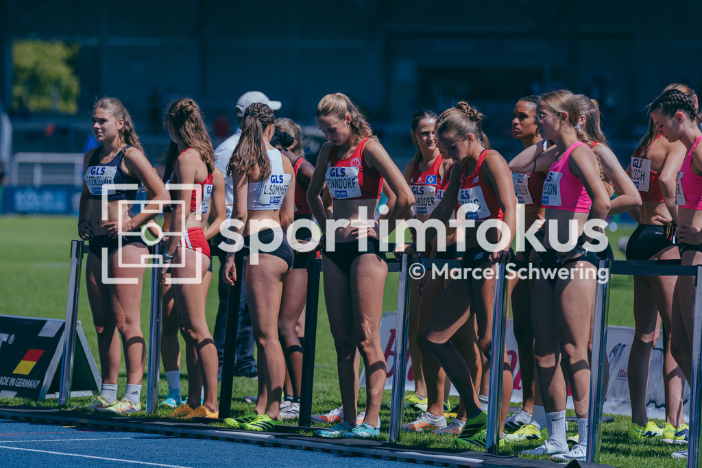 Deutsche Meisterschaften der Frauen und Männer 2026 | Finja Ponndorf, Eintracht Frankfurt e.V., U20 4x400-Meter-Staffel, Deutsche Meisterschaften der Frauen und Männer 2026, Lohrheidestadion Bochum-Wattenscheid, 25.07.2026. Foto: Marcel Schwering / sportimfokus - Realisiert mit Pictrs.com