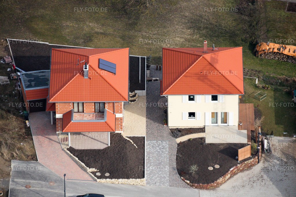 Luftbild: Neubaugebiet Am Höhenweg in Kandel im Bundesland Rheinland-Pfalz in Deutschland. Foto: IMG_16792.jpg vom 15.02.2009 durch Werner Riehm/FLY-FOTO.de