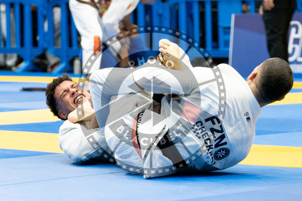 20240124PBB00590 | Fighters compete during the second day of the IBJJF European Championship in Paris, France, on January 24, 2024.