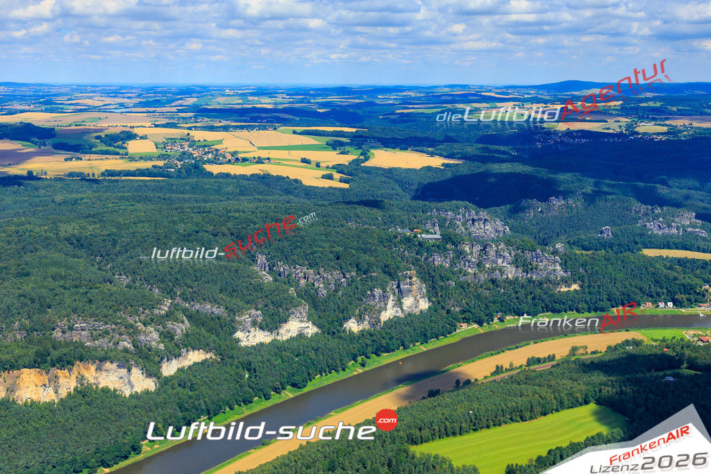 Die Luftaufnahme Bastei - Rathen wurde vom UL-Flugzeug (keine Drohne) aus fotografiert.Hohe Druck- Auflösung-die Geschenkidee!