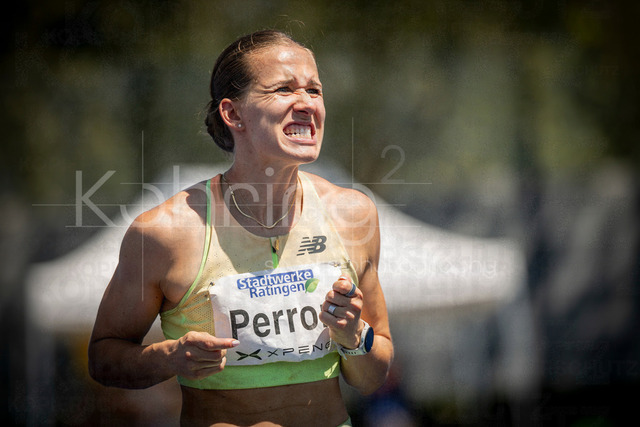 Multisport Event; Ratingen, 28.06.2026 | RATINGEN, GERMANY - JUNE 28, 2026 : Célia Perron (FRA / France) reacts in the heptathlon’s javelin throw during the Multisport Event at Stadion Ratingen on June 28, 2026 in Ratingen, Germany.