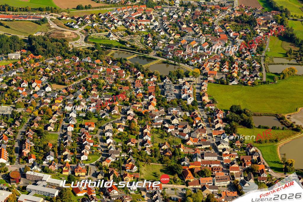 Luftaufnahme von Stegaurach - Die Luftaufnahme wurde 2025 vom UL-Flugzeug heraus erstellt ( keine Drohne ) - Hochauflösende Luftaufnahme - für professionelle Ausdrucke geeignet. Die Geschenkidee !Mit Lizenz und Bildrechte bestellbar