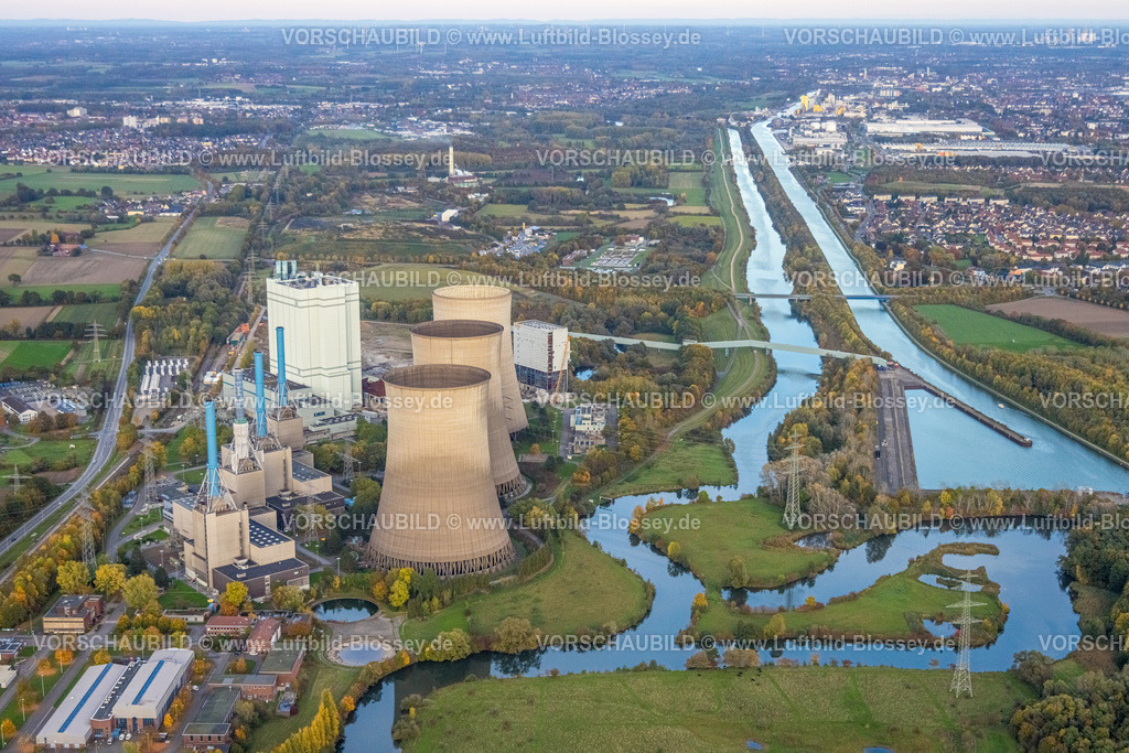 Hamm251006508Werne | Luftbild, RWE Generation SE Kraftwerk Gersteinwerk, nach der Sprengung des Schornsteins, Stockum, Werne, Ruhrgebiet, Nordrhein-Westfalen, Deutschland