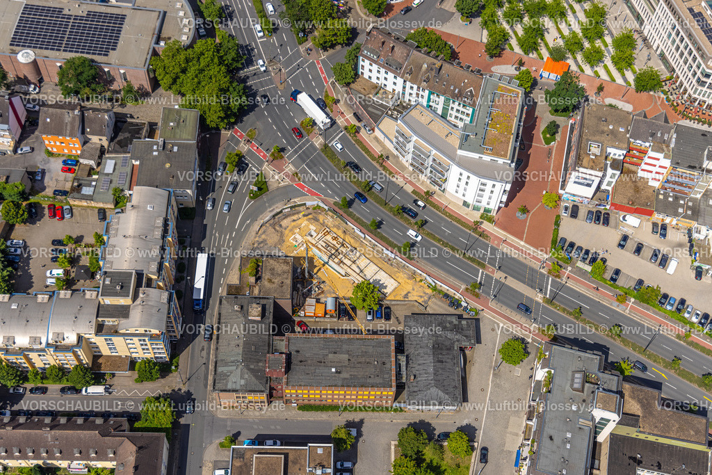 Hamm240706555 | Luftbild, Baustelle an der Straßenkreuzung Neue Bahnhofstraße und Friedrichstraße, Gesundheitsamt Hamm, Mitte, Hamm, Ruhrgebiet, Nordrhein-Westfalen, Deutschland