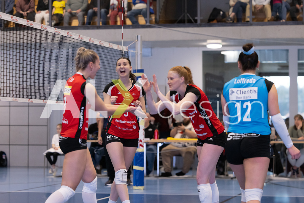 Volleyball I Frauen I Saison 2025-2026 I Volleyball NLA | Women I 1/4 Finals I  BIWI VFM - VC Kanti Schaffhausen I 01.03.2026 | 5 Wanda Herzog (CH) (VC Kanti Schaffhausen) - Mitte - Realisiert mit Pictrs.com