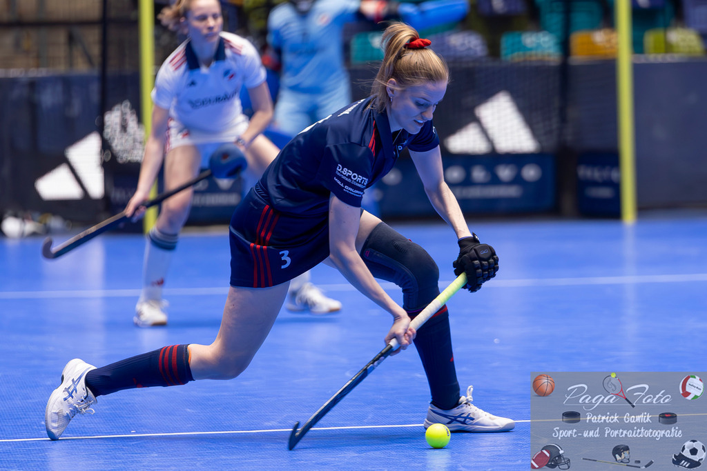 Volvo E.R.B. Final 4 Halbfinale Frauen: Mannheimer HC - Düsseldorfer HC, 25.01.2025 | Annika Marie Spink (Düsseldorfer HC #3), Mannheimer HC - Düsseldorfer HC, Frankfurt, Süwag Arena, 25.1.2025 - Realisiert mit Pictrs.com