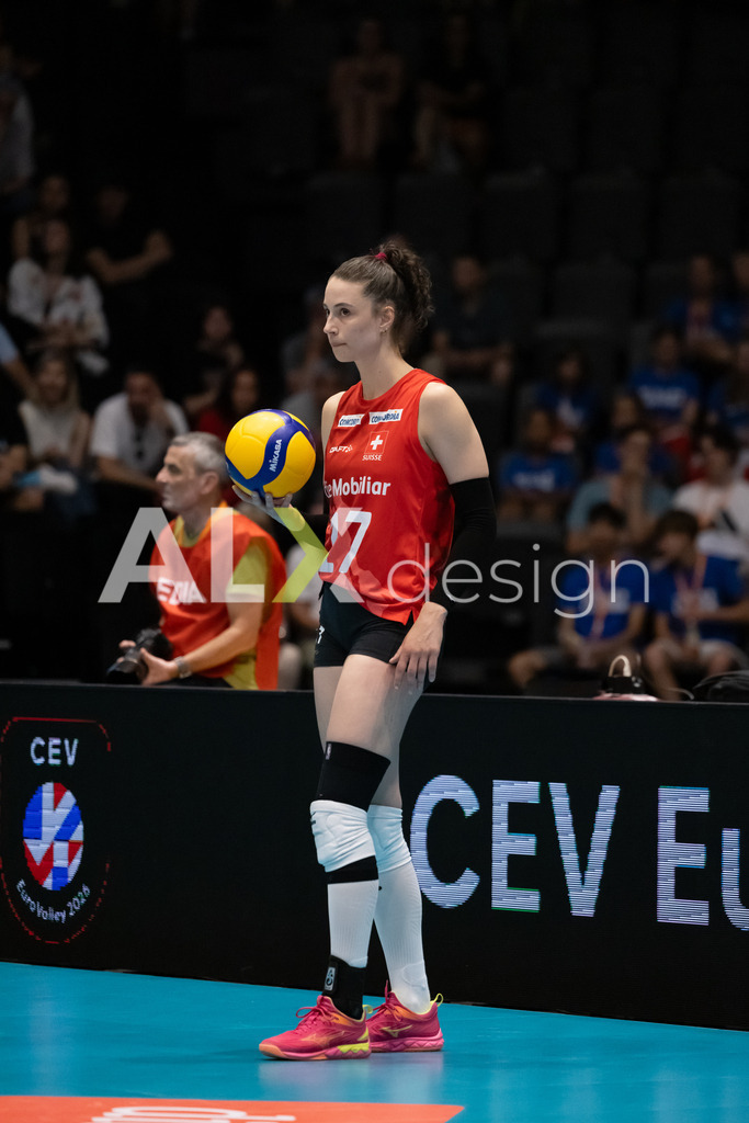 Austria v Switzerland - CEV European League Women | KRIENS, SWITZERLAND - JUNE 14: JULIE LENGWEILER of Switzerland during the CEV European League match between Austria and Switzerland at Pilatus Arena on June 14, 2026 in Kriens, Switzerland. - Realisiert mit Pictrs.com