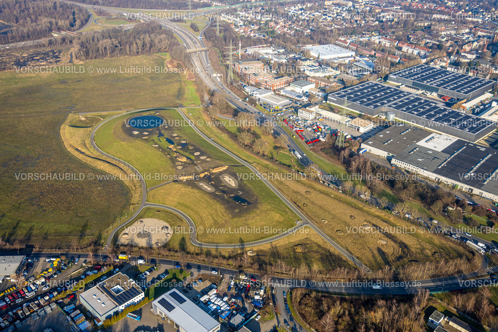 Essen260101075 | Luftbild, neues Gewerbegebiet Freiheit Emscher, Gladbecker Straße und Daniel-Eckhardt-Straße, Essen, Ruhrgebiet, Nordrhein-Westfalen, Deutschland