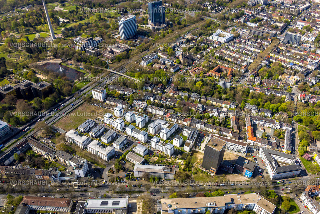 Dortmund230401076 | Luftbild, Neubau Büropark an der Kronenburg mit Abriss der ehemaligen Kronenbrauerei zwischen Märkische Straße und Kronenstraße, Hotel ibis, Ruhrallee, Dortmund, Ruhrgebiet, Nordrhein-Westfalen, Deutschland