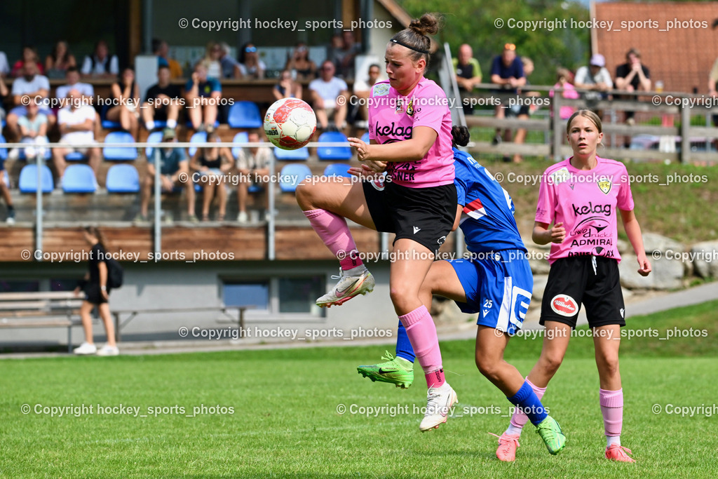 Carinthians Hornets vs. GAK 1902 Frauen | #19 Jana Christina Lemberger Carinthians Hornets, #17 Magdalena Sophie Neuman Carinthians Hornets, Carinthians Hornets vs. GAK 1902 Frauen, Carinthians Hornets vs. GAK 1902 Frauen am 01.09.2024 in Sachsenburg (Sportplatz Sachsenburg), Austria, (Photo by Bernd Stefan)