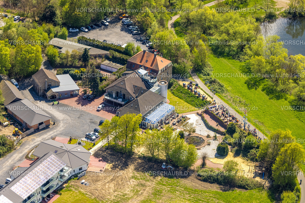 Hattingen230406898 | Luftbild, Landhaus Grum, Außengastronomie, Hattingen, Ruhrgebiet, Nordrhein-Westfalen, Deutschland