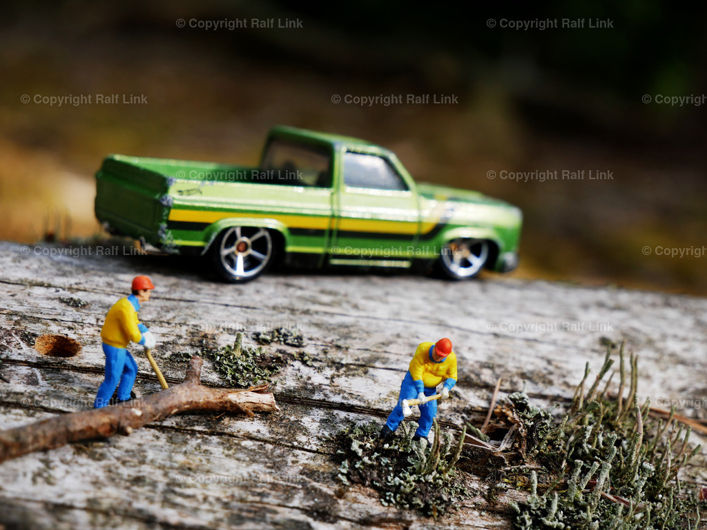 Waldarbeiter_02 | Stockfotos, Fotos mit Miniaturfiguren und kreativen Ideen. Dabei auch vieles aus der Metropolregion Rhein-Neckar. 
