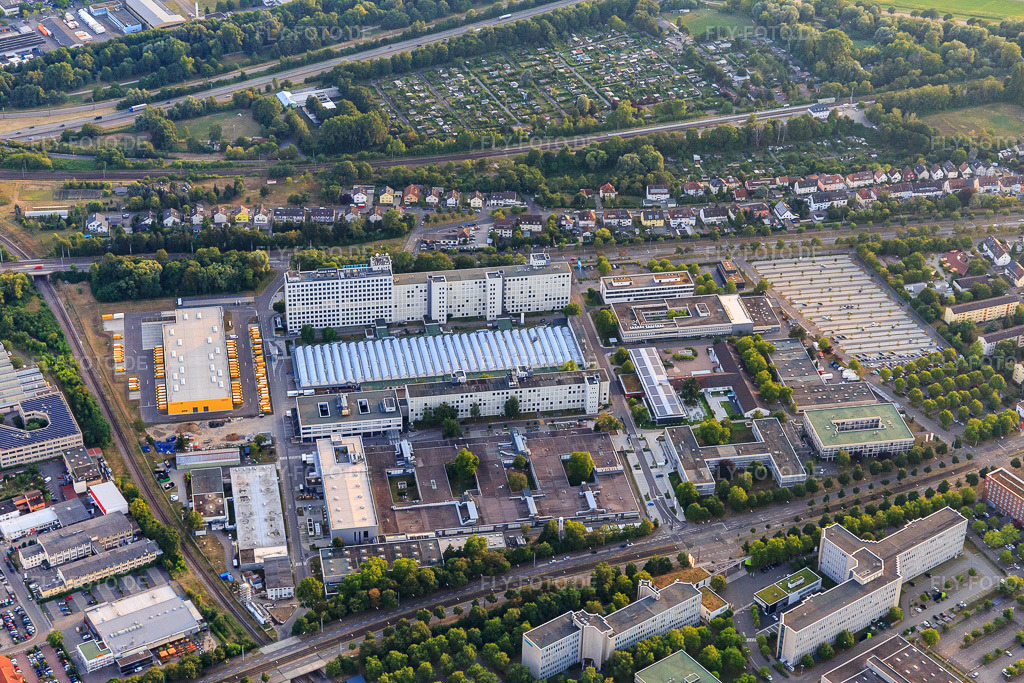 Luftbild: Siemens im Ortsteil Knielingen in Karlsruhe im Bundesland Baden-Württemberg in Deutschland. Foto: IMG_109133.jpg vom 19.07.2018 durch Werner Riehm/FLY-FOTO.de