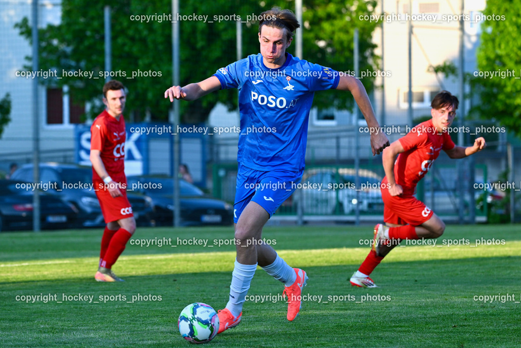 SAK vs. SC ST. Veit | #5 Jakob Geister SAK, SAK vs. SC ST. Veit, SAK vs. SC ST. Veit am 30.04.2025 in Klagenfurt (Sportpark Welzenegg), Austria, (Photo by Bernd Stefan)