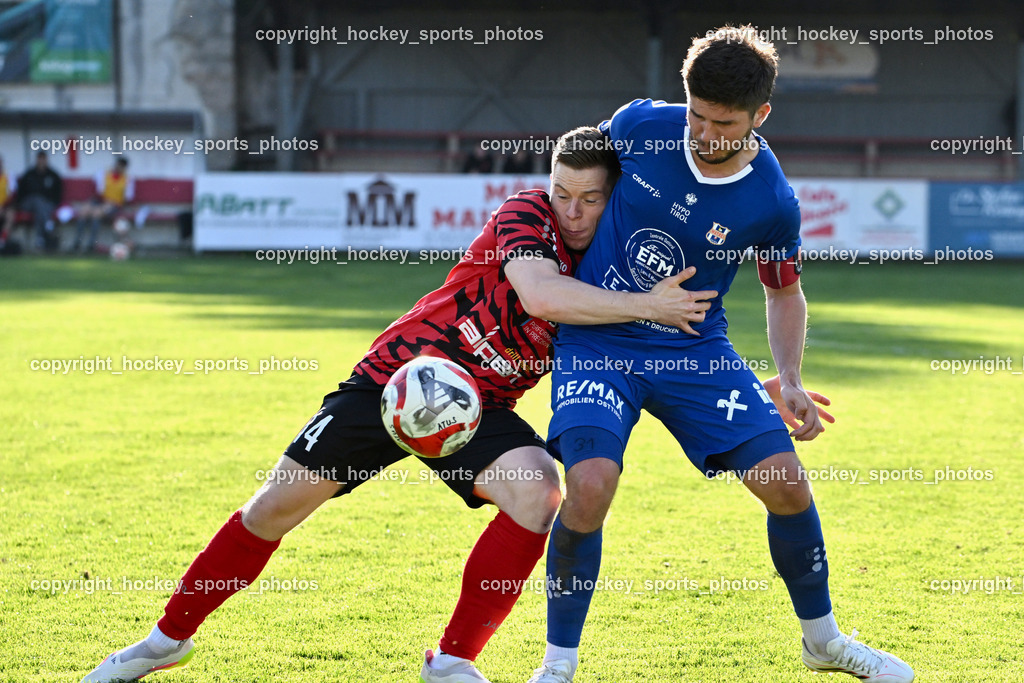 ATUS Ferlach vs. Union Matrei  | #14 Florian Verdel ATUS Ferlach, #31 Jonathan Panzl Union Matrei, ATUS Ferlach vs. Union Matrei , ATUS Ferlach vs. Union Matrei  am 11.04.2026 in Rothenthurn (Sportplatz Rothenthurn), Austria, (Photo by Bernd Stefan)