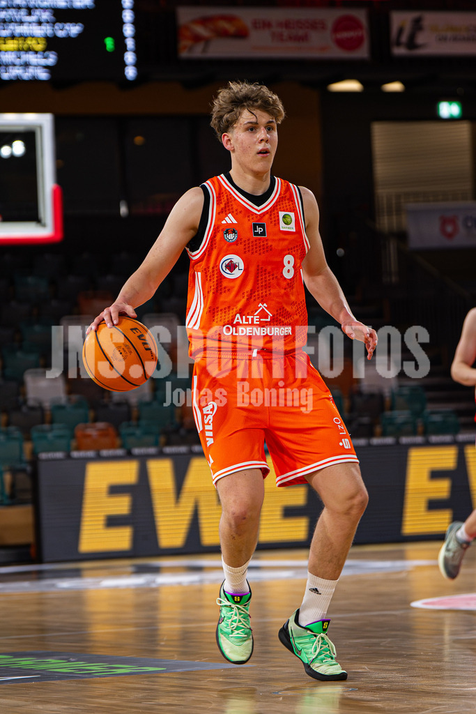 Basketball I Herren I Saison 2025-2026 I ProB Nord I 21. Spieltag I Rasta Vechta II - Iserlohn Kangaroos I 2936 | Moritz Grüß (8, RASTA Vechta II) - Realisiert mit Pictrs.com
