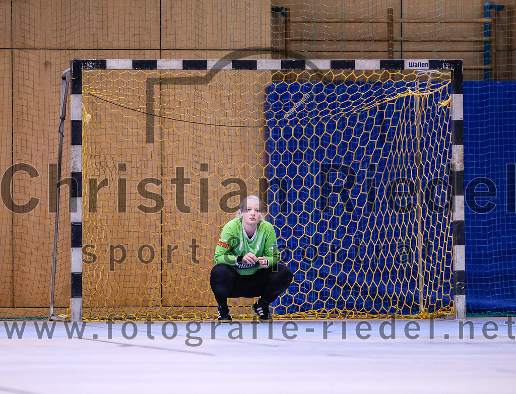 2024-12-14_067_SpVgg_Altenerding_gegen_SVA_Palzing | Erding, Deutschland, 14.12.2024:Handball, Bezirksoberliga Frauen Altbayern 2024 / 2024, 9. Spieltag, SpVgg Altenerding gegen SVA Palzing, Endergebnis: 20:30Torfrau Hanna Obermair (SpVgg Altenerding, #1)Foto: Christian Riedel / fotografie-riedel.net