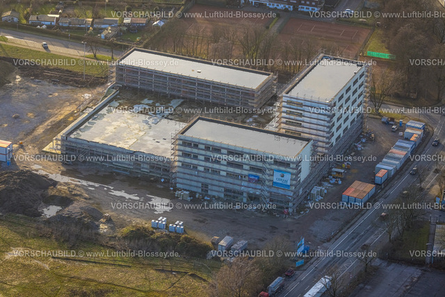 Herne240104379 | Luftbild, Baustelle mit Neubau Kaiserquartier, auch Quartier Kaiserstraße, zwischen Forellstraße und Lackmanns Hof, Baukau, Herne, Ruhrgebiet, Nordrhein-Westfalen, Deutschland