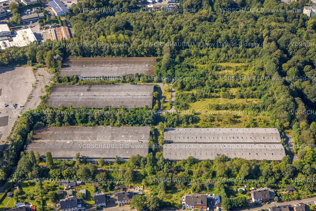 Heiligenhaus240813161 | Luftbild, alte Bundeswehr und THW-Hallen an der Talburgtraße Ecke Kantstraße, geplantes Zollgelände und Gewerbegelände, Heiligenhaus, Ruhrgebiet, Nordrhein-Westfalen, Deutschland