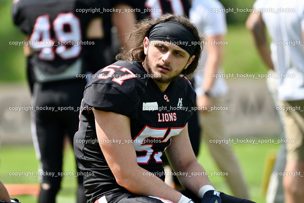 Carinthian Lions vs. Cineplexx Blue Devils | #57 Colovic Blagota Carinthian Lion, Carinthian Lions vs. Cineplexx Blue Devils, Carinthian Lions vs. Cineplexx Blue Devils am 09.06.2025 in Klagenfurt (ASV Sportplatz), Austria, (Photo by Bernd Stefan)