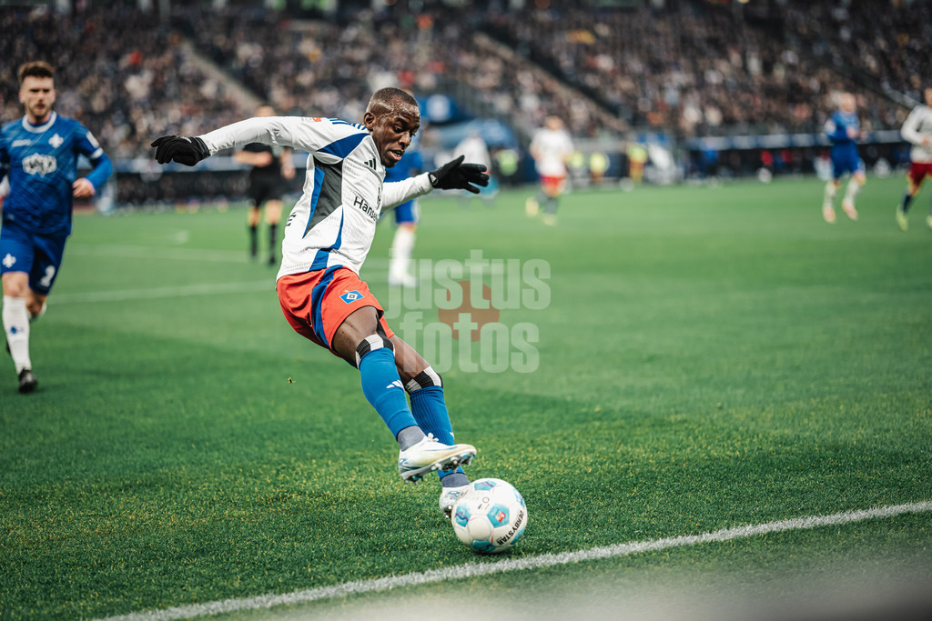 Fußball | Männer | Saison 2024/2025 | 2. Fußball-Bundesliga | 15. Spieltag | Hamburger SV vs. SV Darmstadt 98 | 08.12.2024 | Jean-Luc Dompe (#7, HSV)