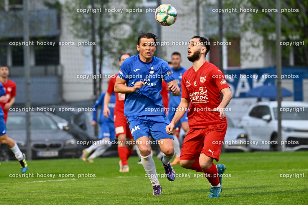 SAK vs. KAC 1909 | #24 Luka Gajic SAK, #8 Emil Mujakovic KAC, SAK vs. KAC 1909, SAK vs. KAC 1909 am 17.04.2025 in Klagenfurt (Sportpark Welzenegg), Austria, (Photo by Bernd Stefan)